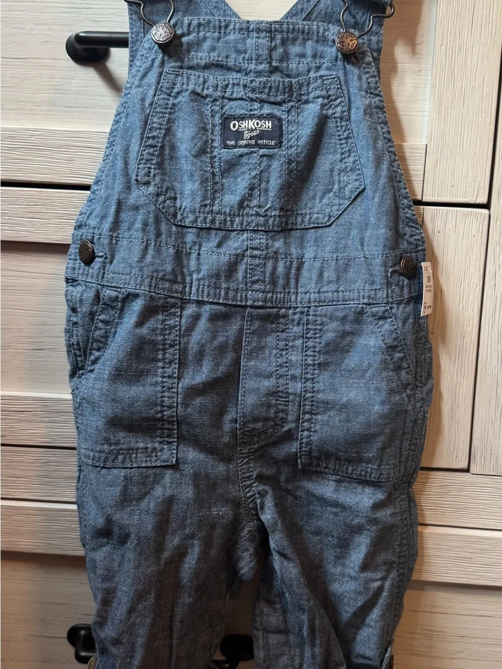 OshKosh B'gosh Baby Boys Chambray Cuffed Overalls 12M